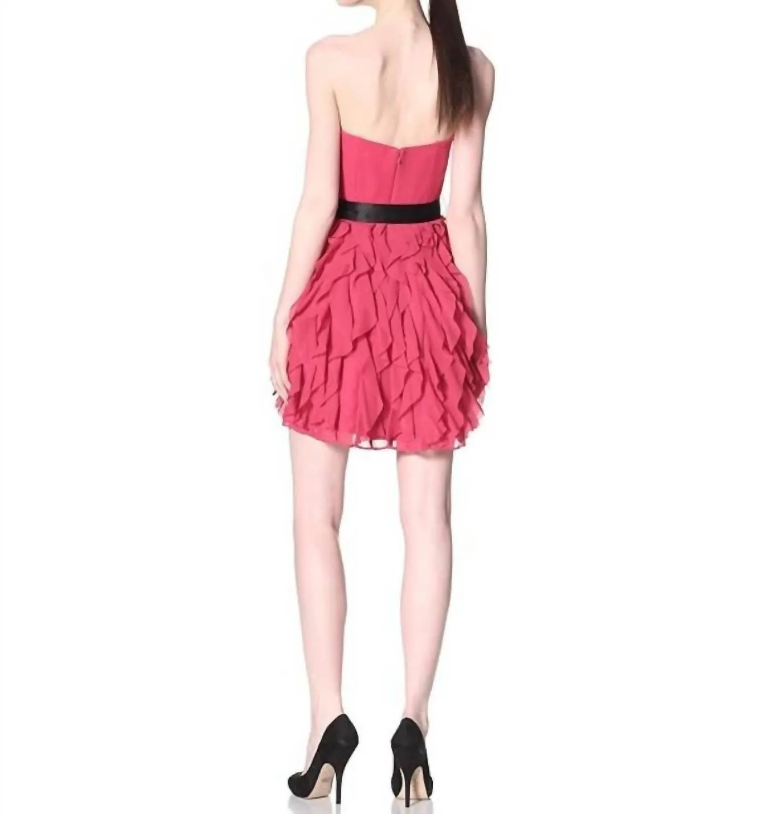 Aidan Mattox - Strapless Ruffle Mini Dress