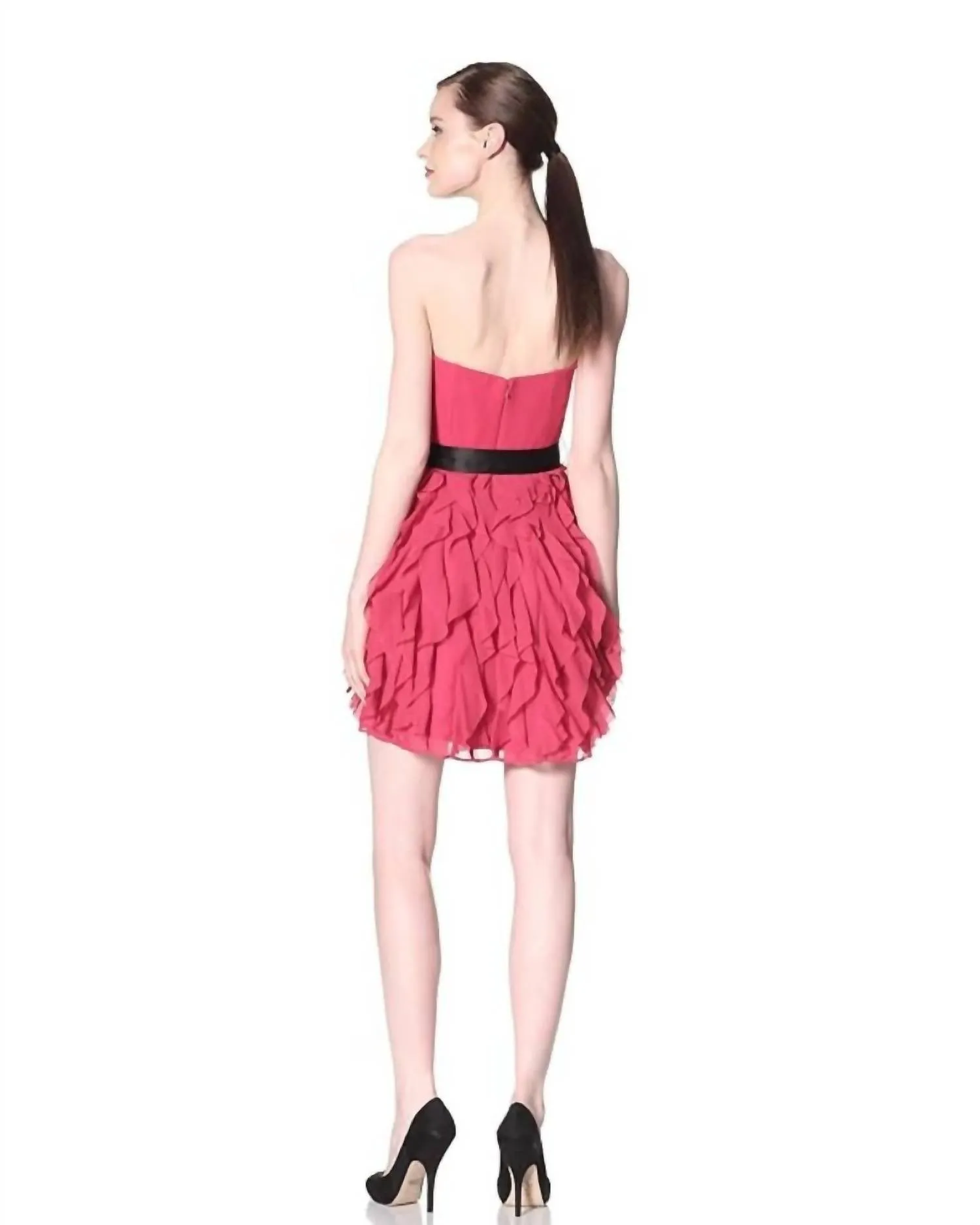 Aidan Mattox - Strapless Ruffle Mini Dress