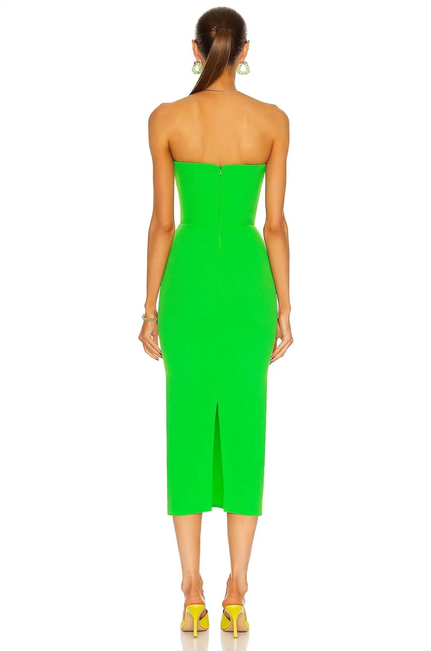Alex Perry - Darcy Stretch Crepe Sweetheart Drape Strapless Dress