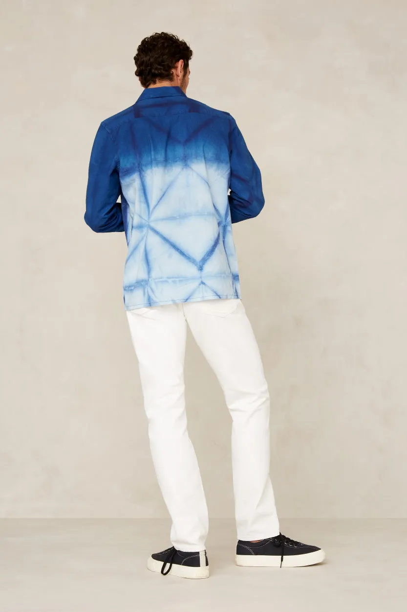 Balder L/S Shirt | Shibori Ombre Natural Indigo