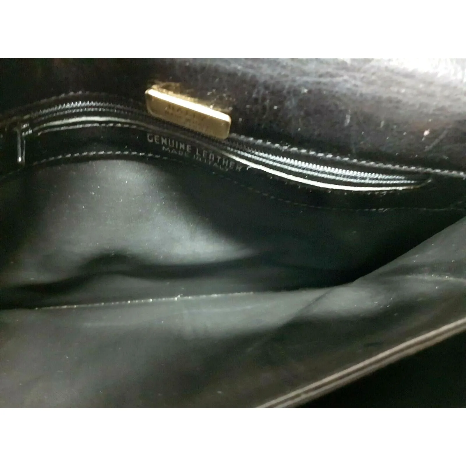 Bally black & white leather color block cross body