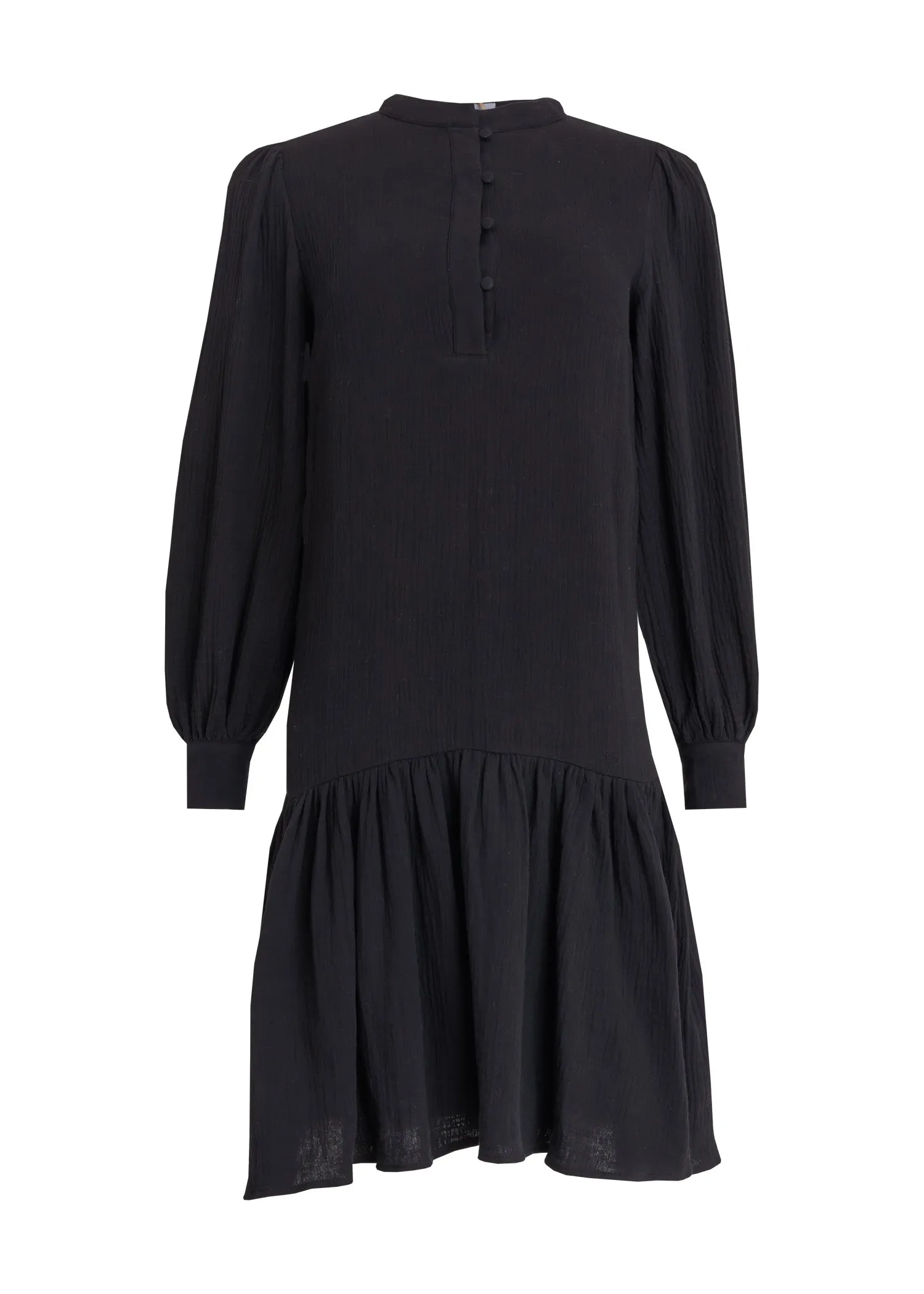 Black Gauze Loop Dress