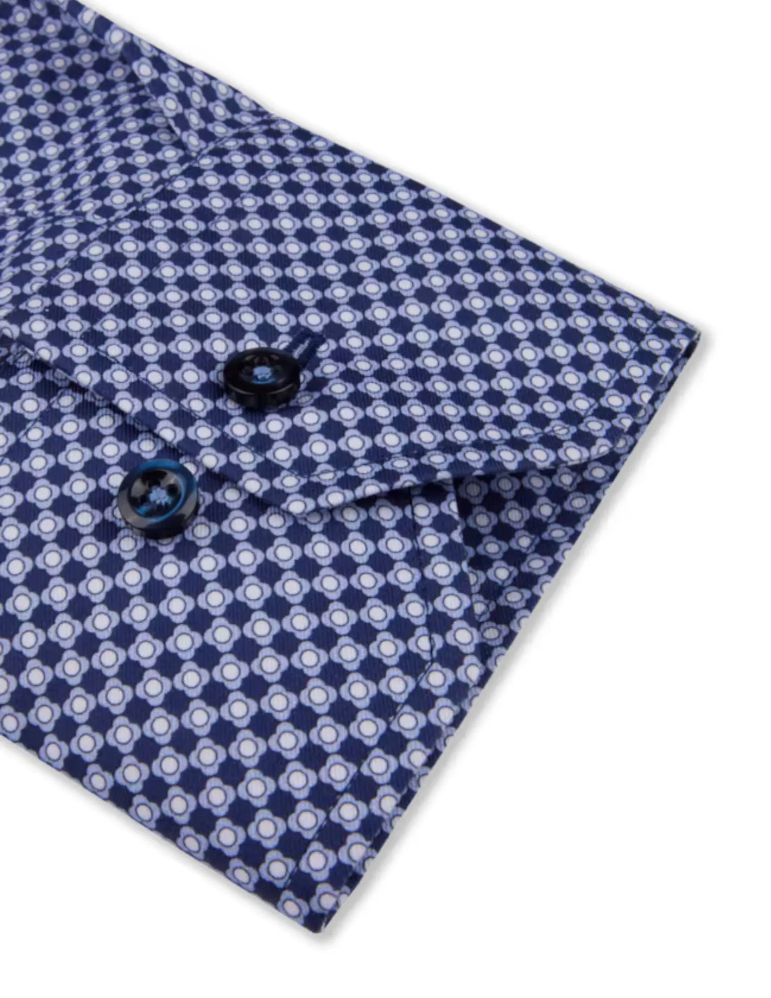 Blue Geometric Pattern Shirt | Slim
