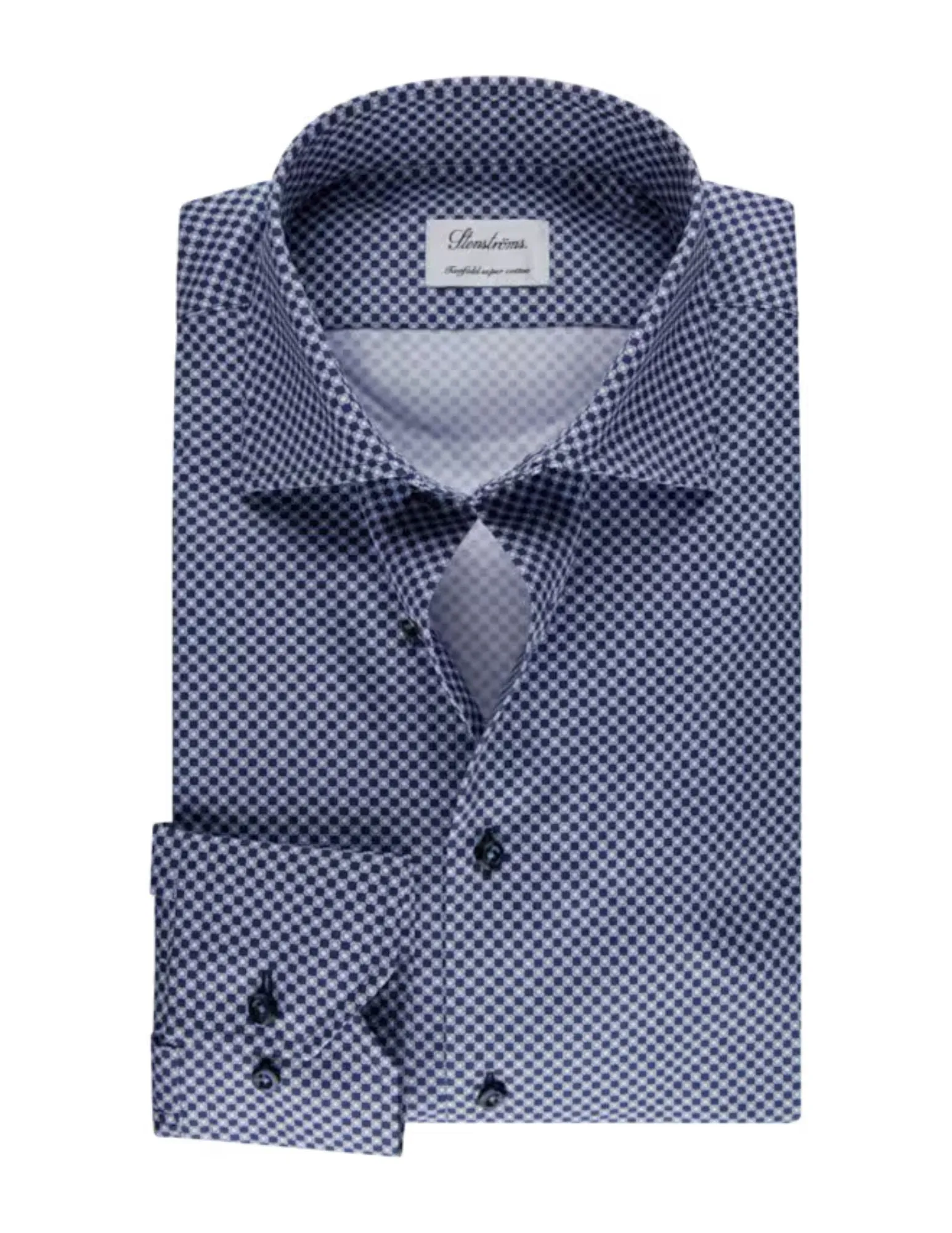 Blue Geometric Pattern Shirt | Slim