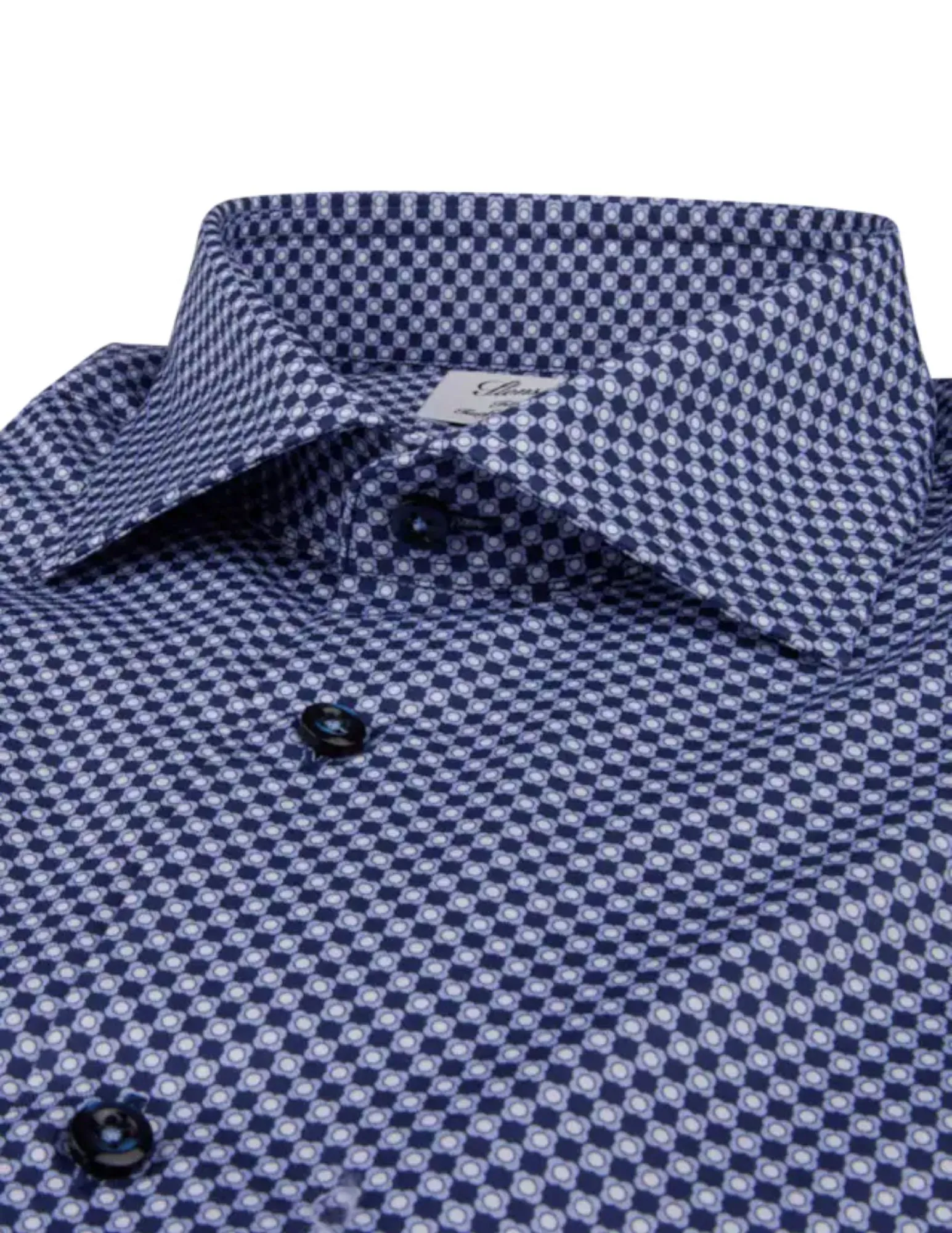Blue Geometric Pattern Shirt | Slim
