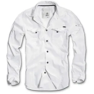 Brandit SlimFit long sleeve shirt, white
