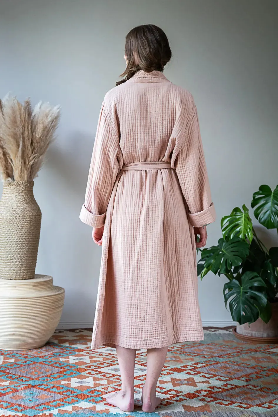 Bulut Gauze Bathrobe – Rose