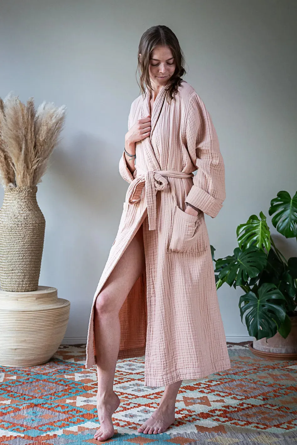 Bulut Gauze Bathrobe – Rose