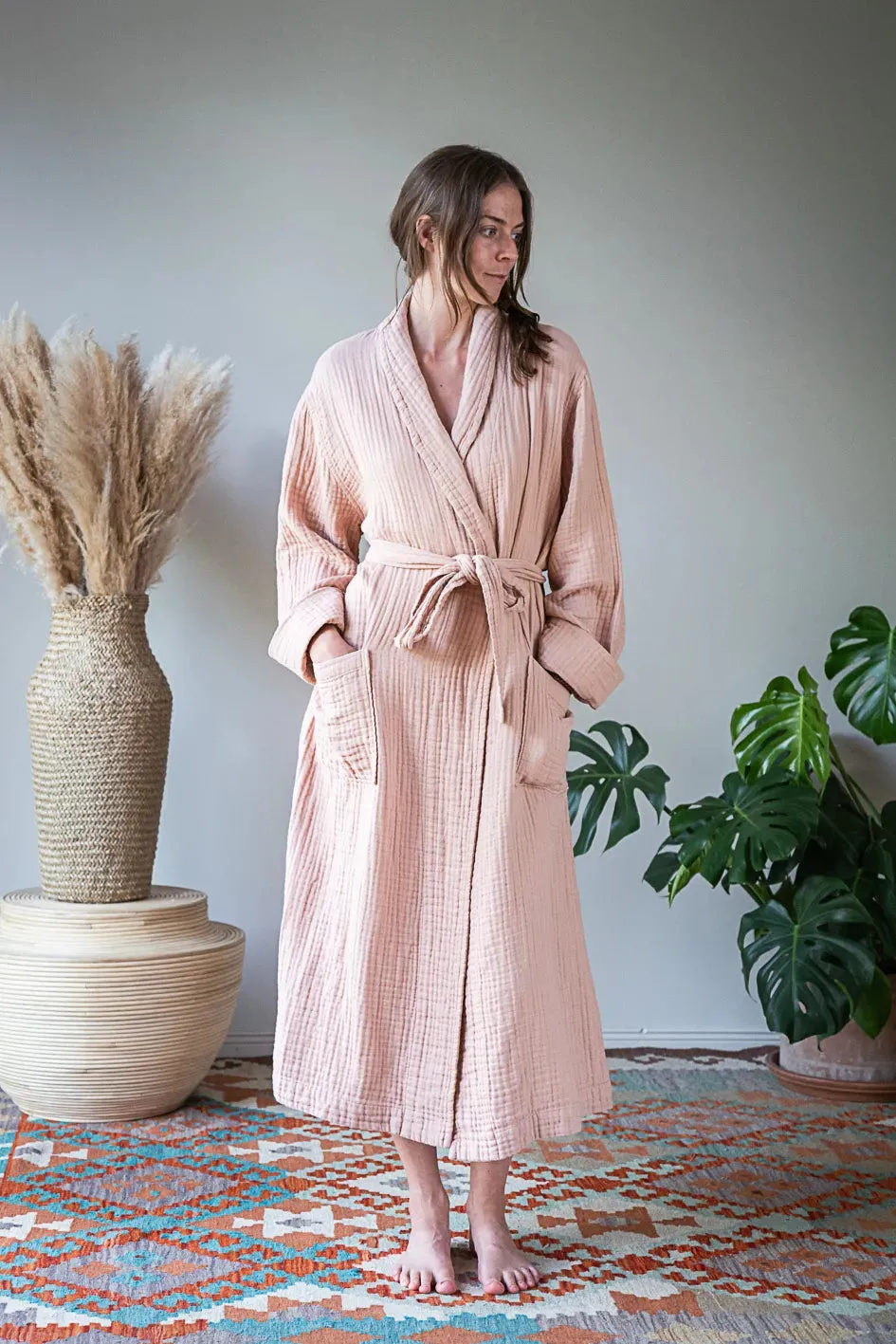 Bulut Gauze Bathrobe – Rose