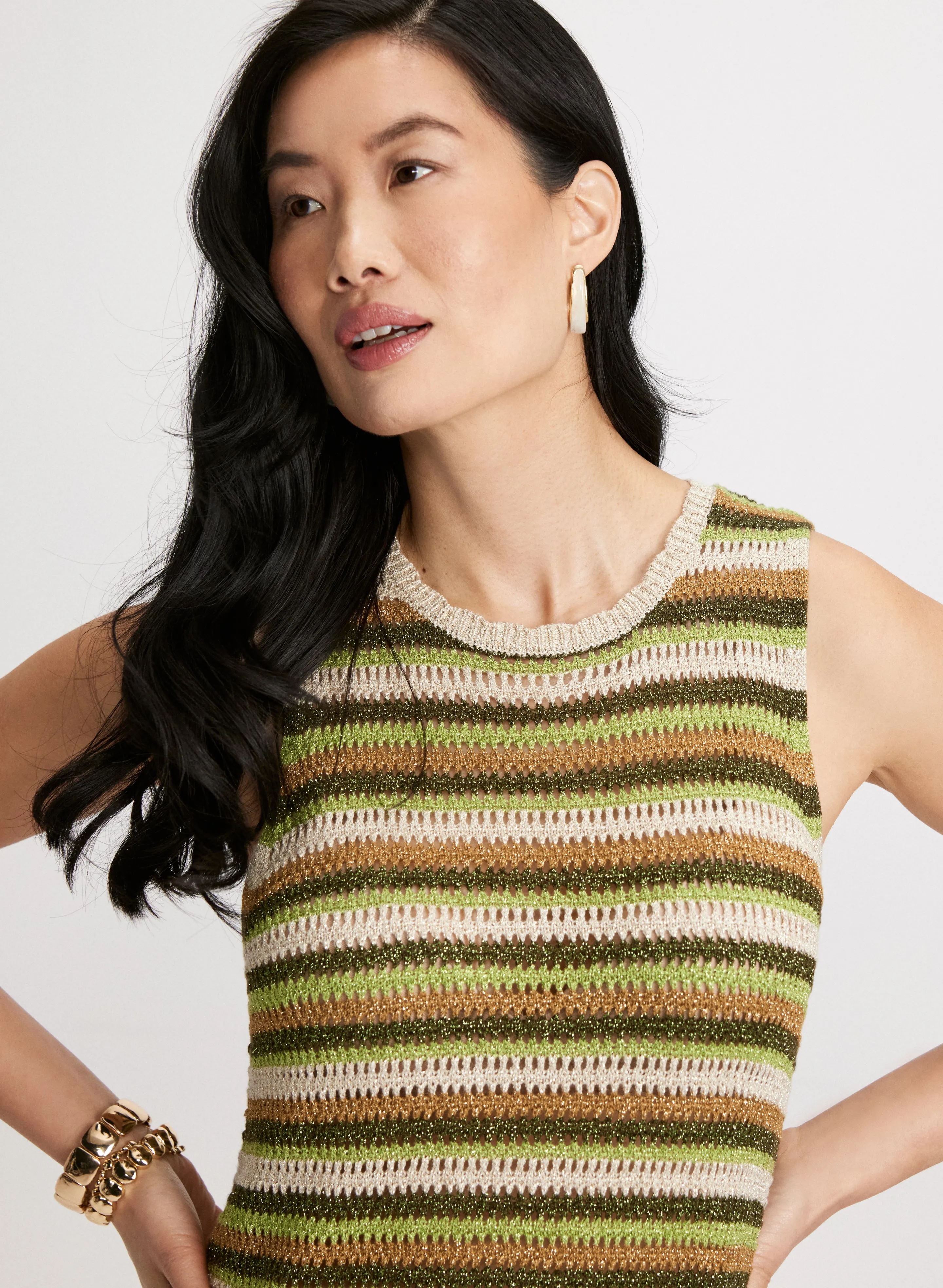 Crochet Striped Tank Top