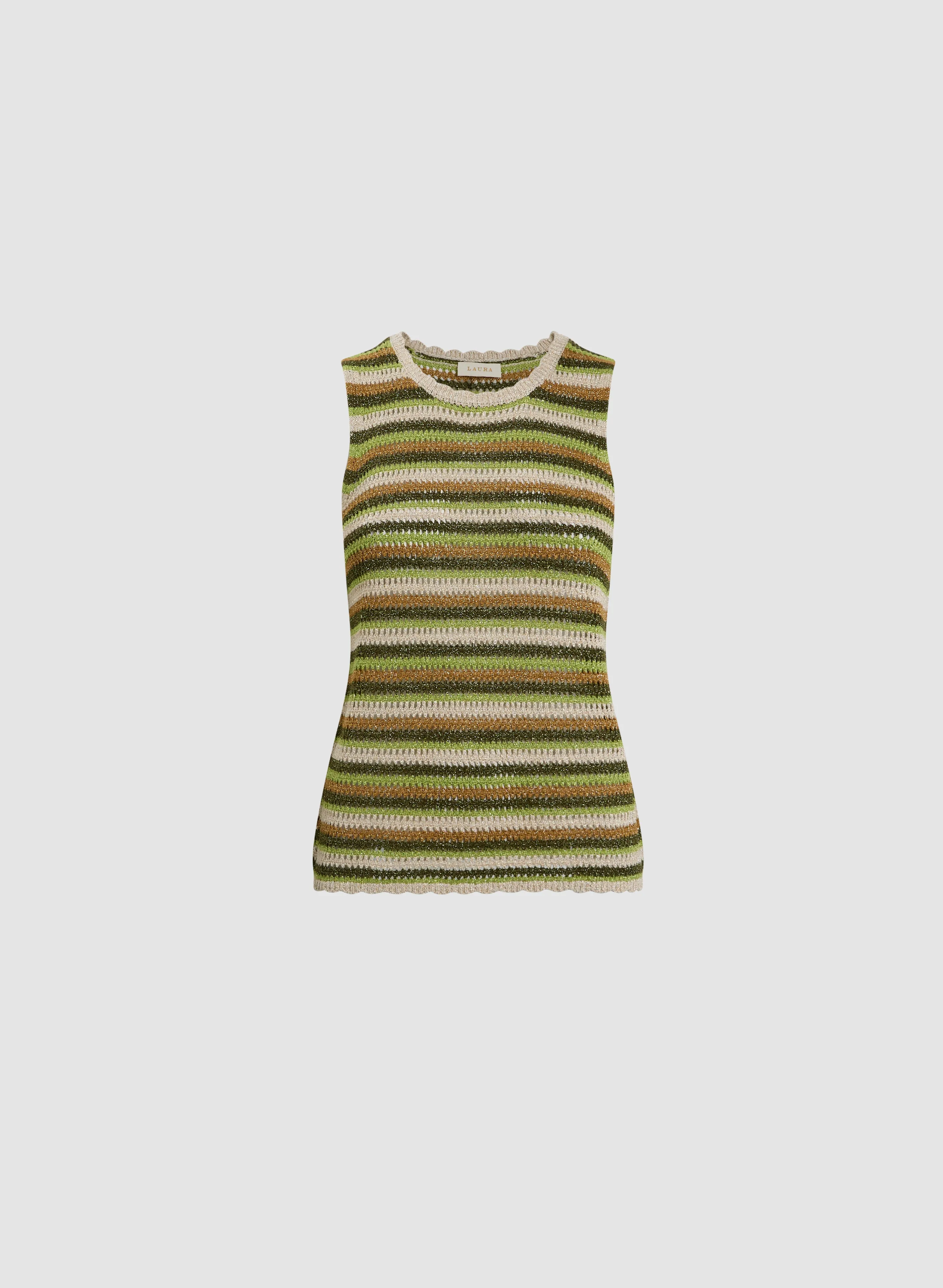 Crochet Striped Tank Top