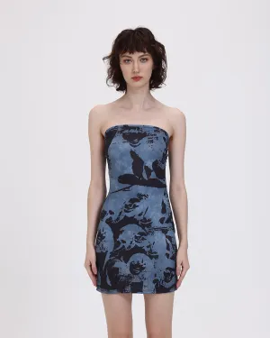 Distressed Graffiti Bodycon Dress