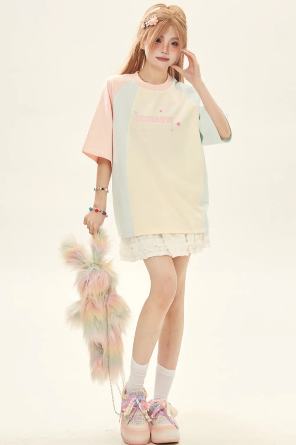 Dopamine Color-Block T-Shirt