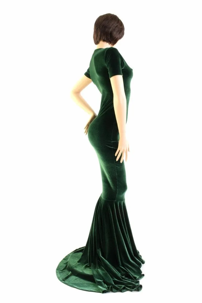 Forest Green Velvet Gown