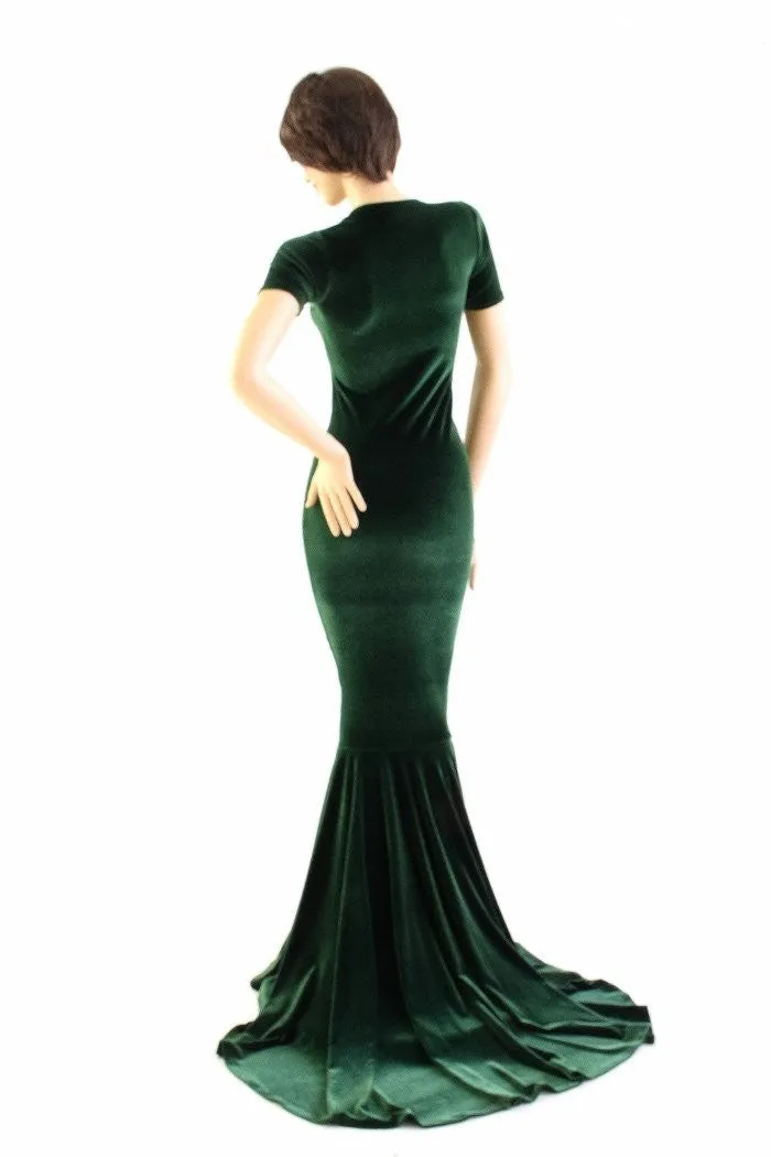 Forest Green Velvet Gown