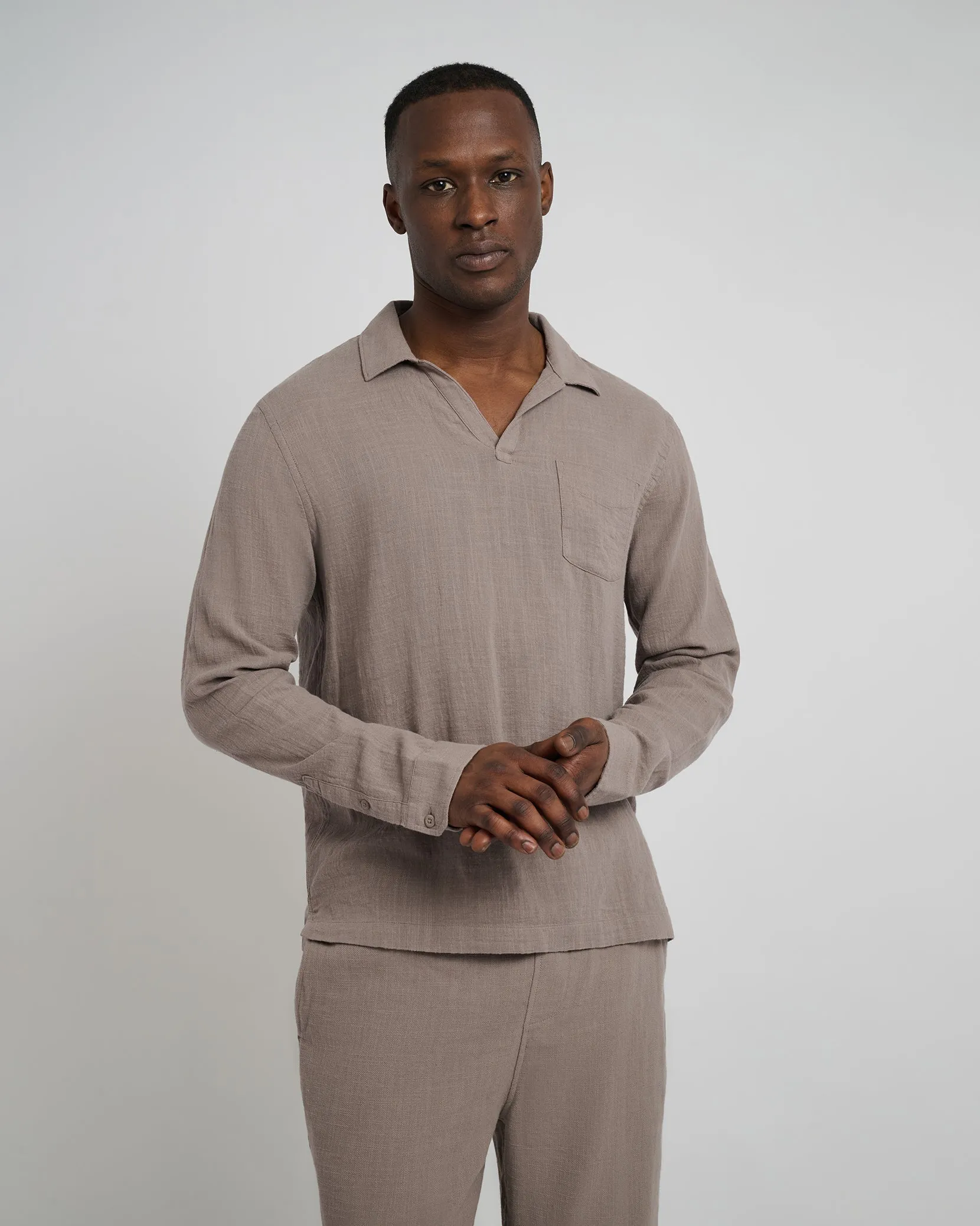 Gauze Popover Shirt