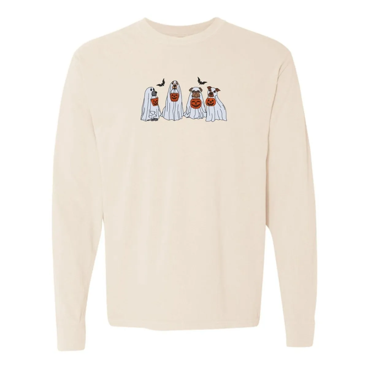 'Ghost Dogs' Embroidered Long Sleeve T-Shirt