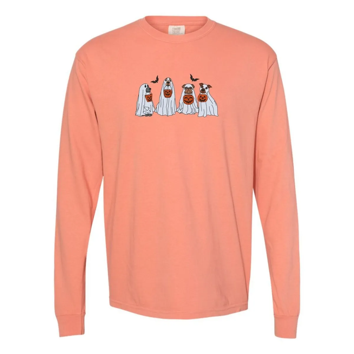 'Ghost Dogs' Embroidered Long Sleeve T-Shirt