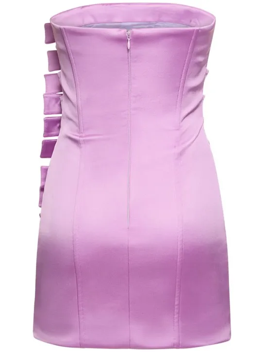 Giuseppe Di Morabito   Satin strapless dress w/buckle straps 