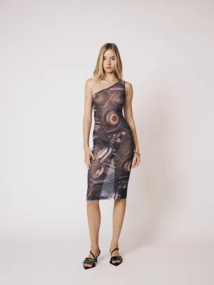 MESH MIDI DRESS
