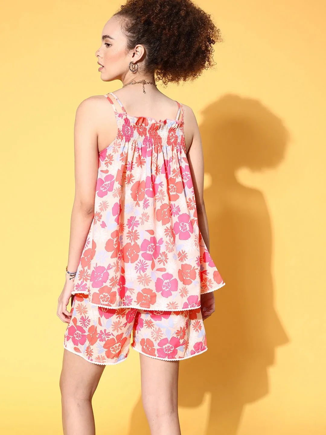 Pastel Bloom Cotton Short Set