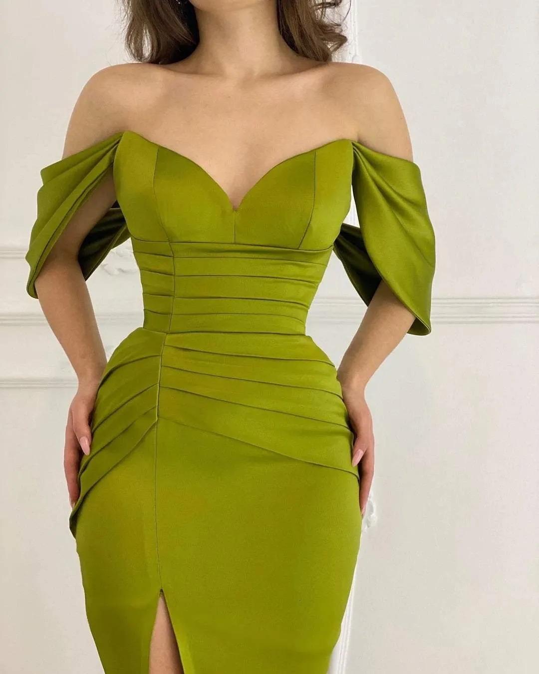 Pear Green Evening Dress