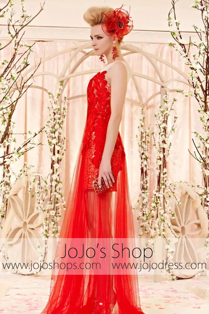 Retro Red Vintage Style Evening Dress CX830396