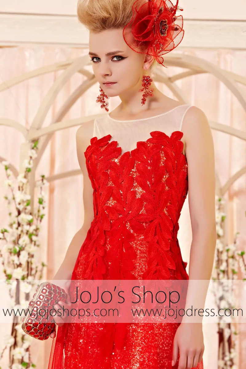 Retro Red Vintage Style Evening Dress CX830396