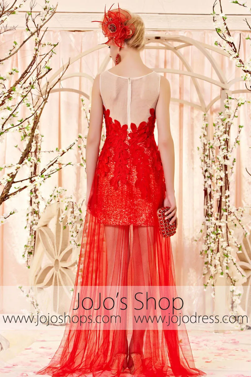 Retro Red Vintage Style Evening Dress CX830396