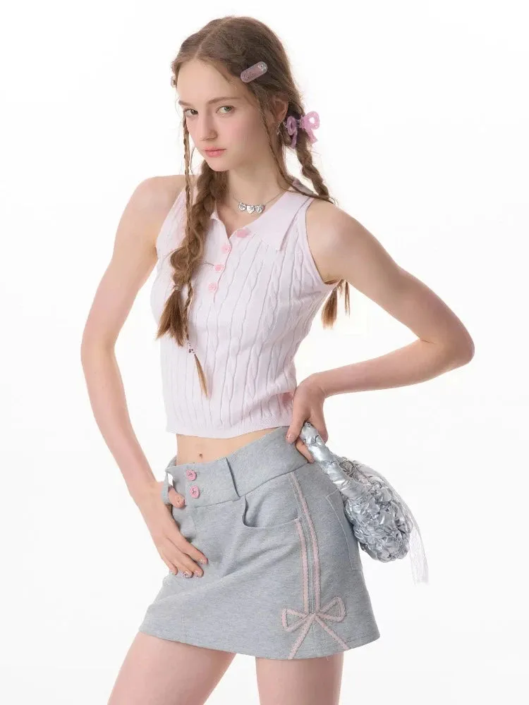 Retro sleeveless top【s0000007818】