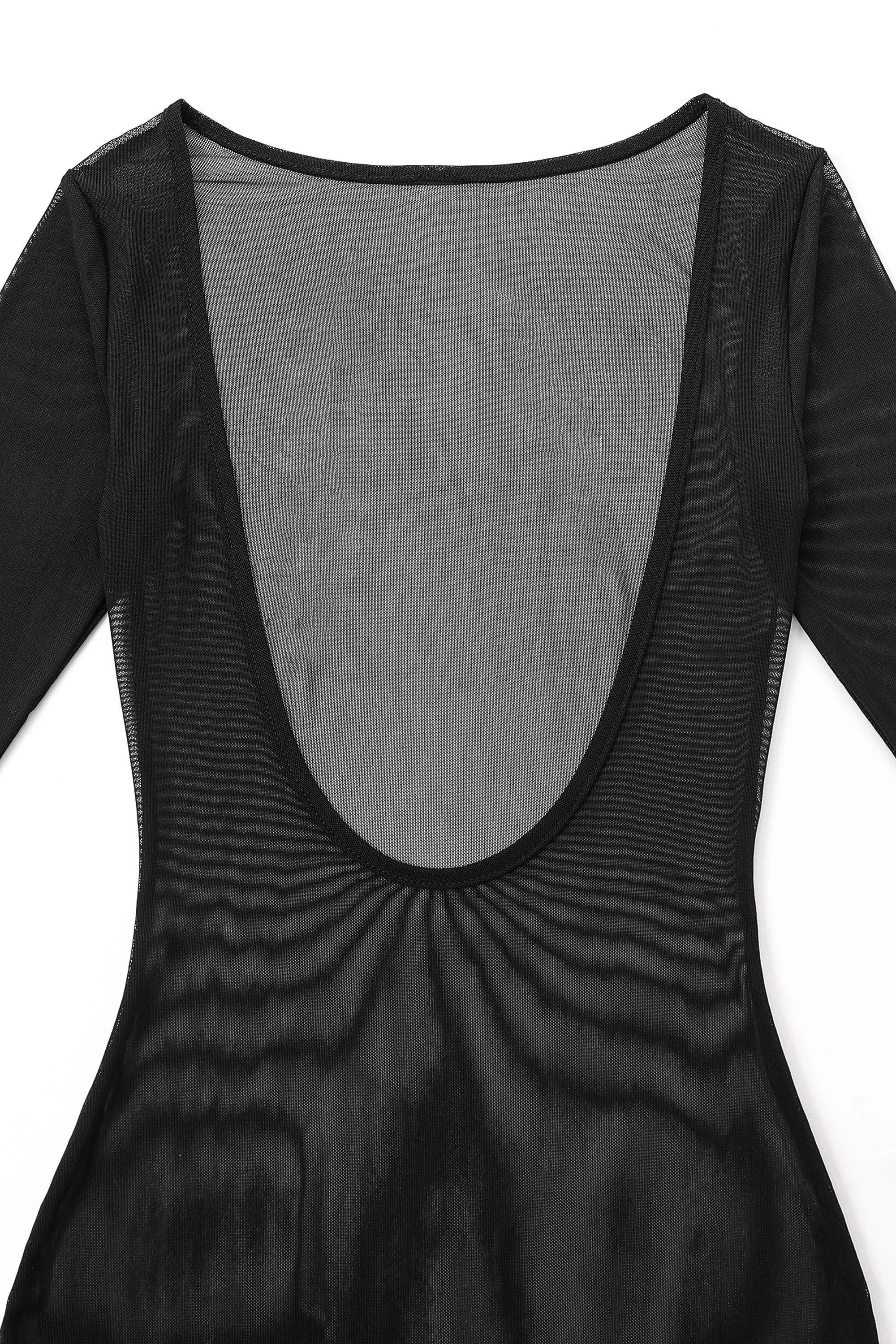 Reversible Black Mesh Sex Dress