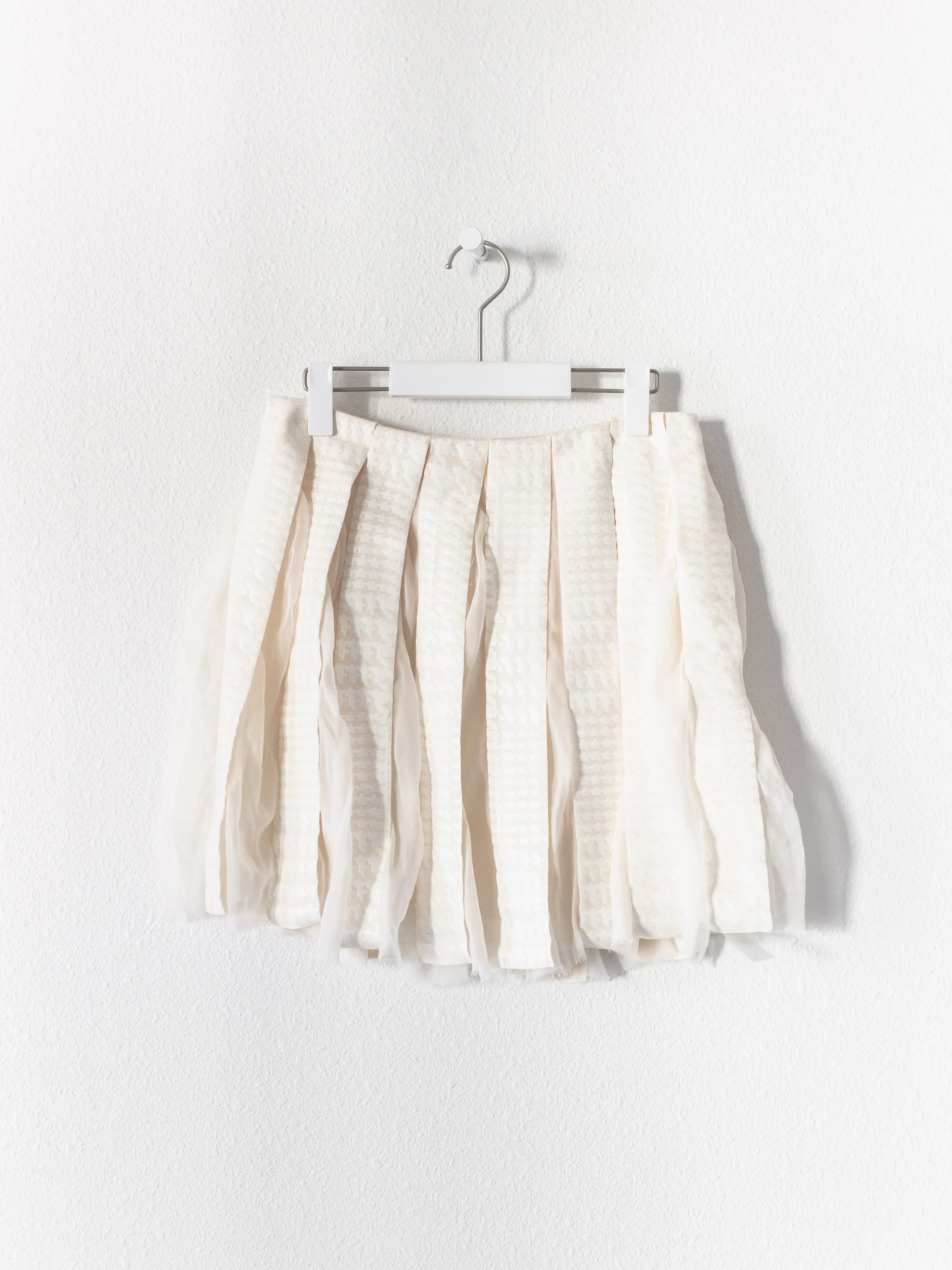 Sacai Silk & Wool Pleated Tulle Skirt