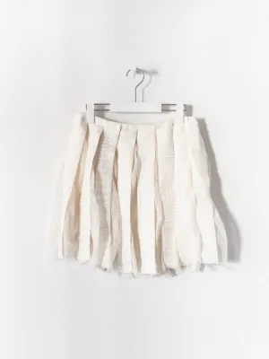 Sacai Silk & Wool Pleated Tulle Skirt