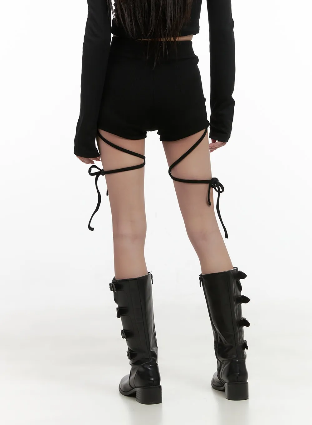 SlimFit  Ribbed Strap Shorts CS419