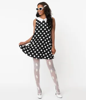 Smak Parlour Black & White Polka Dot Summer Of Love Dress