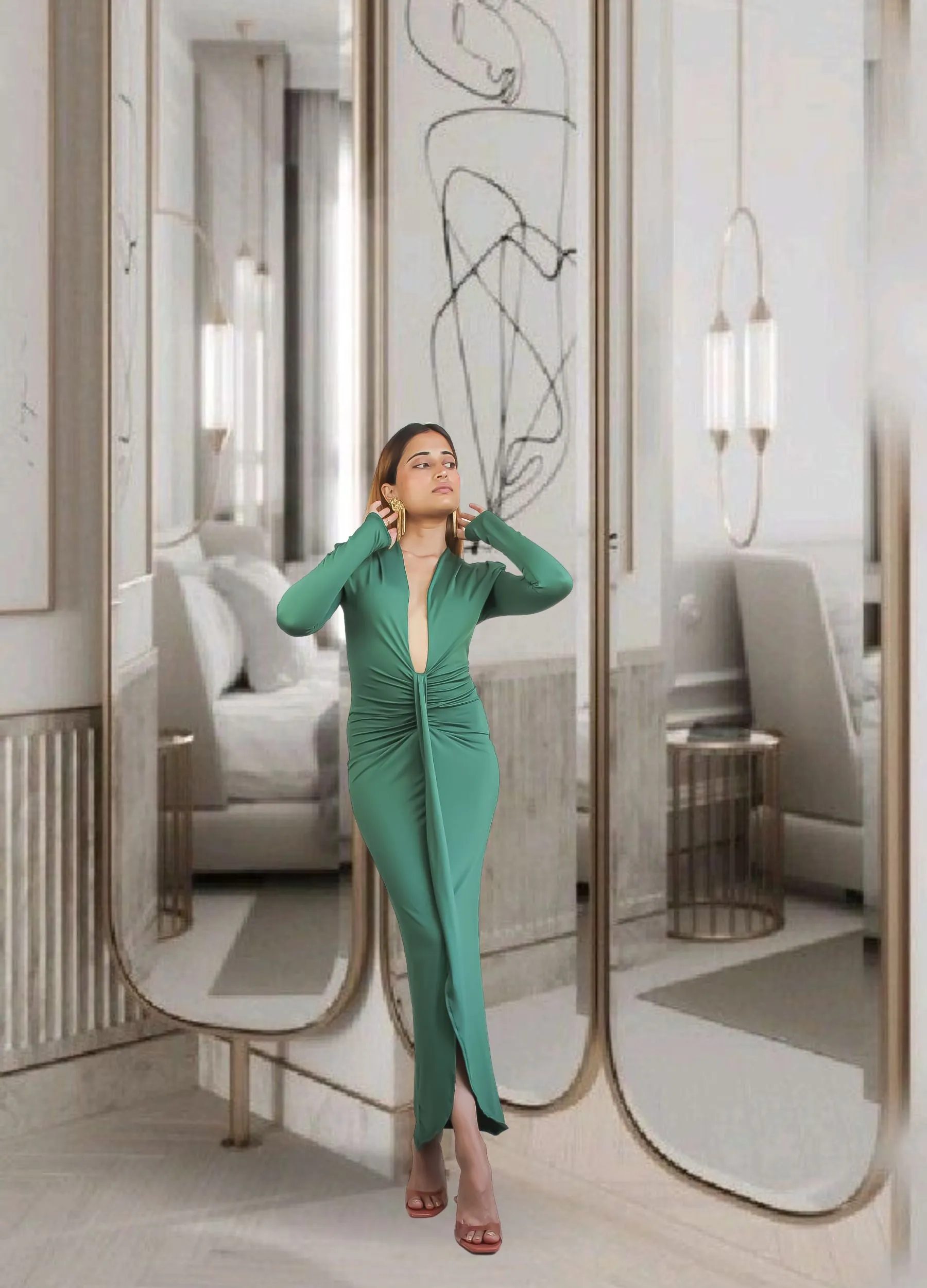 Temperance Dress Green