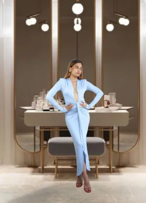 Temperance Dress Light Blue