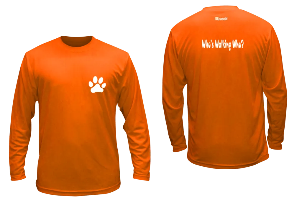 Unisex Reflective Long Sleeve - Who's Walking Who?
