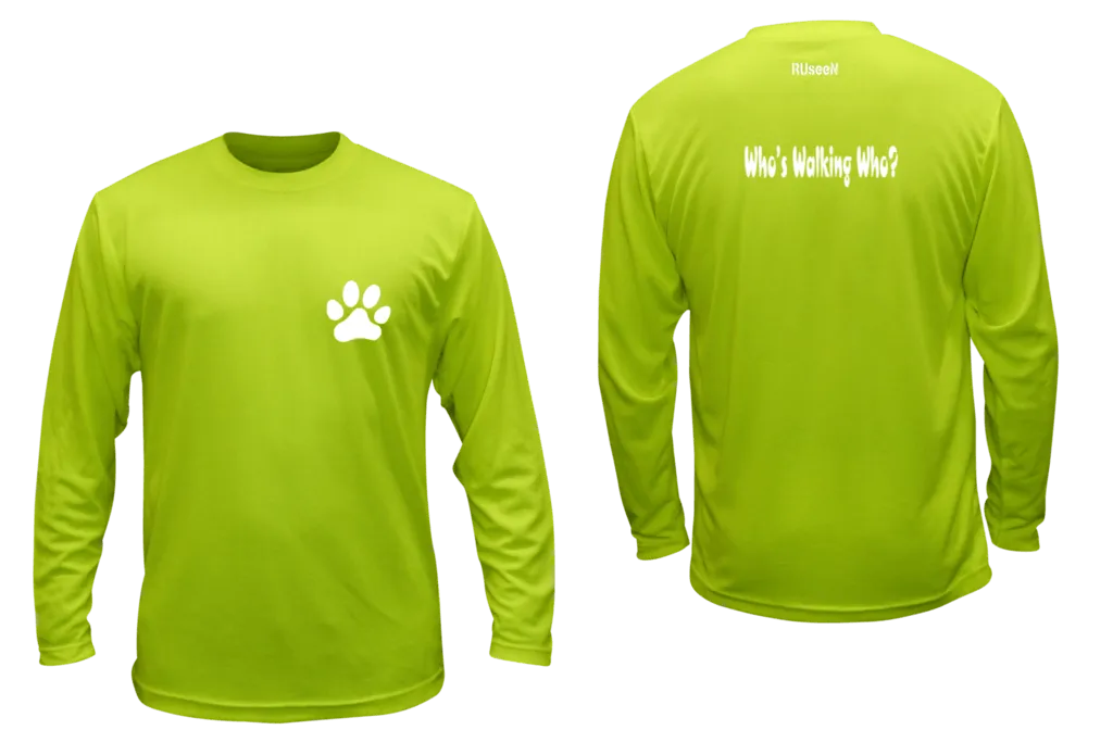 Unisex Reflective Long Sleeve - Who's Walking Who?