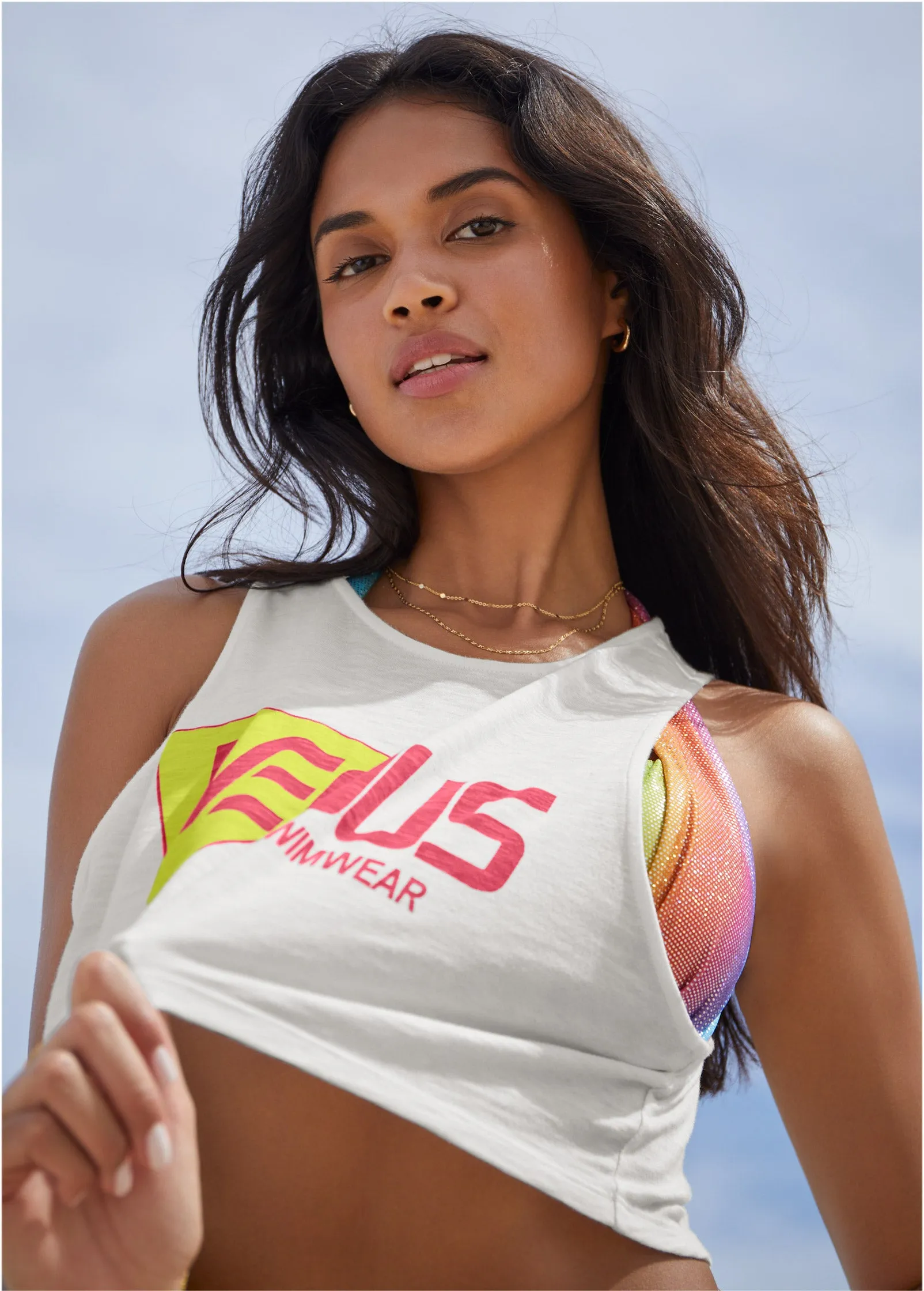 Venus Retro Logo Tank - Off White